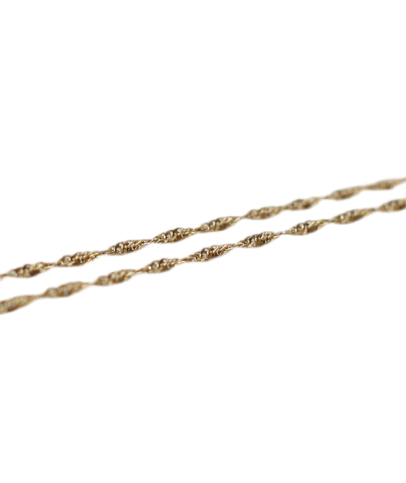 Vintage 1960s 18K Yellow Gold Twisted Chain Necklace