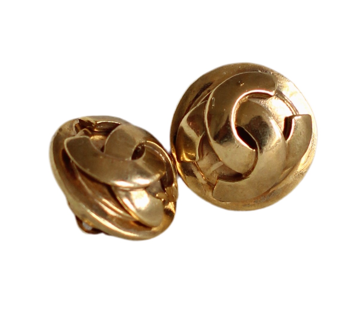 Chanel Clip Earrings with Double C Monogram