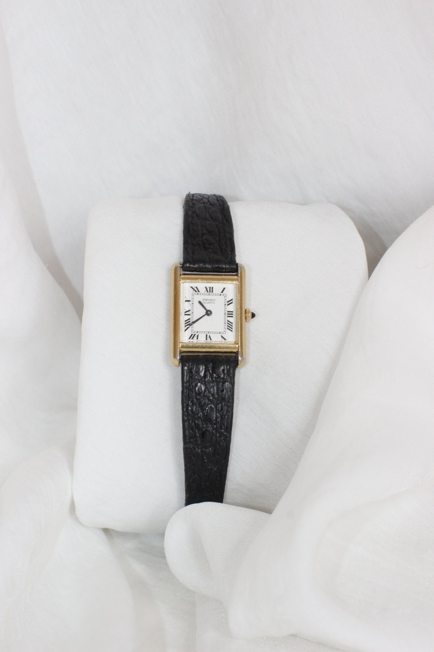 Rare : Seiko Mini Tank Quartz Watch – 1980s