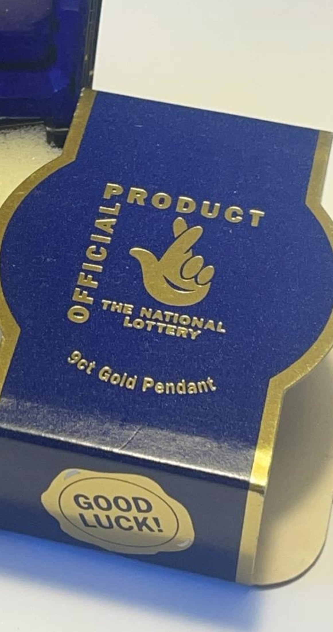 Official 1980’s English National Lottery Lucky Gold Necklace