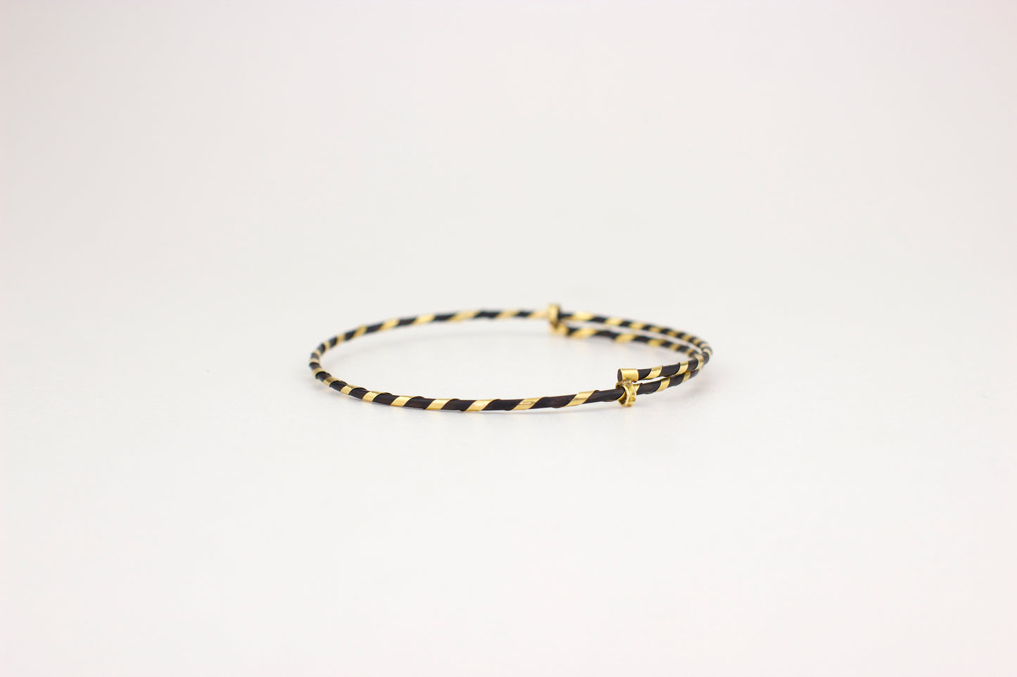 Rare 18K Gold Elephant Hair Bangle Bracelet with Eagle Head Mark (1900s)