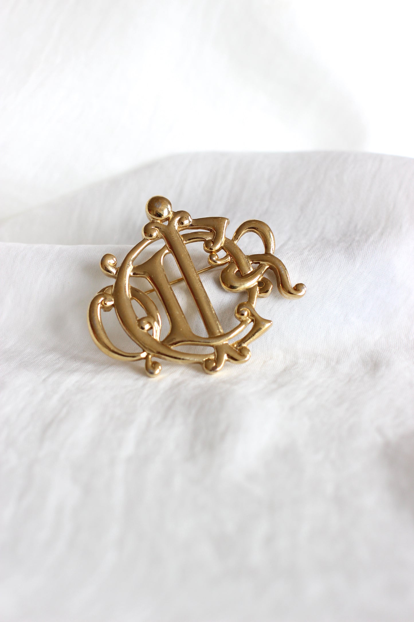 1980s Dior Monogram Statement Brooch
