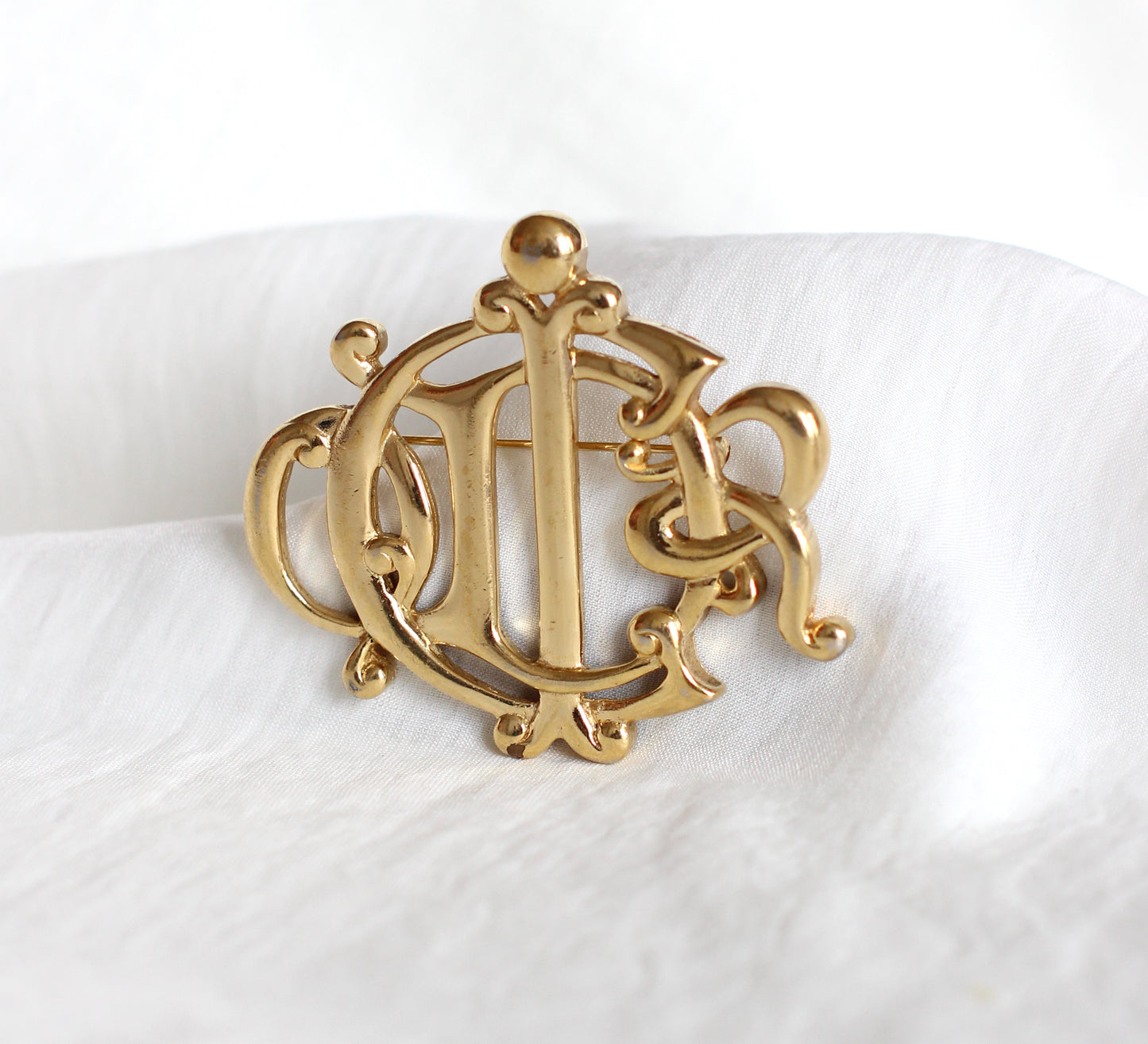 1980s Dior Monogram Statement Brooch