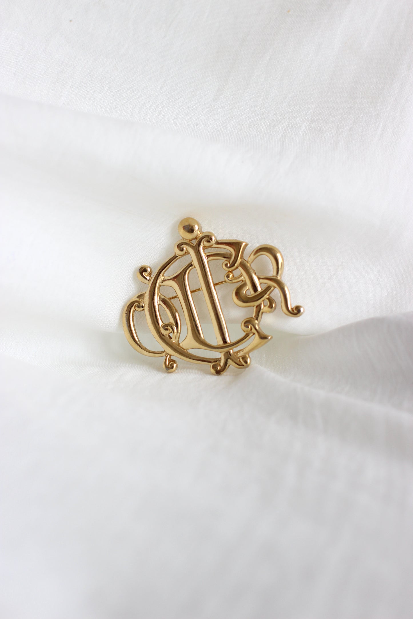 1980s Dior Monogram Statement Brooch