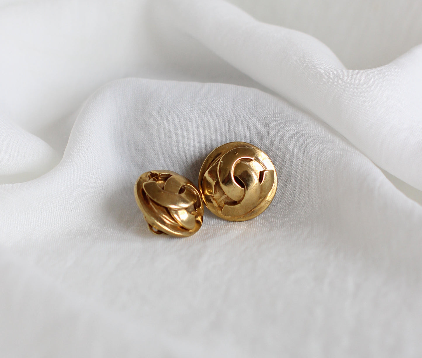 Chanel Clip Earrings with Double C Monogram