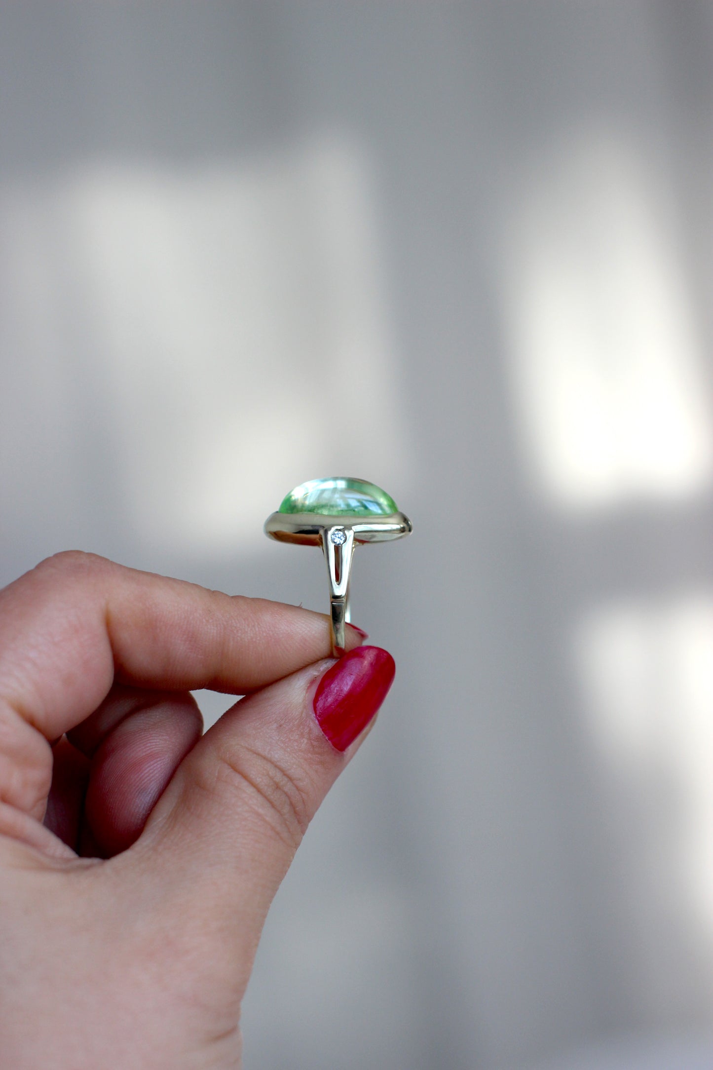 Sou Caprices 14K Yellow Gold Ring with Lemon Quartz and Diamonds