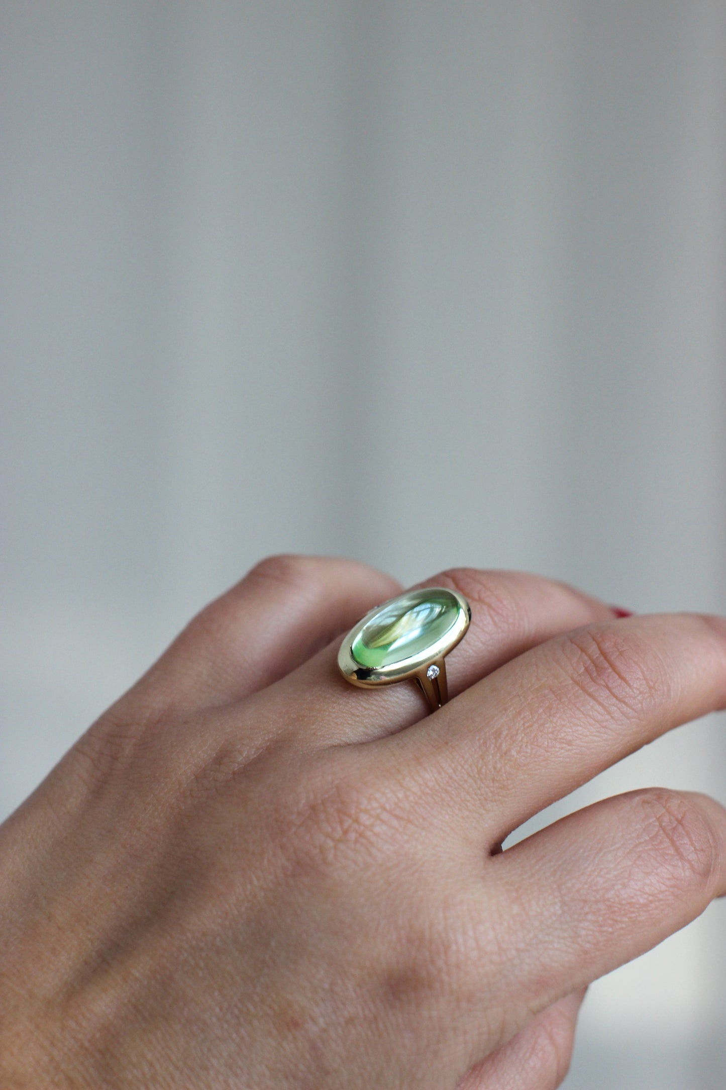 Sou Caprices 14K Yellow Gold Ring with Lemon Quartz and Diamonds