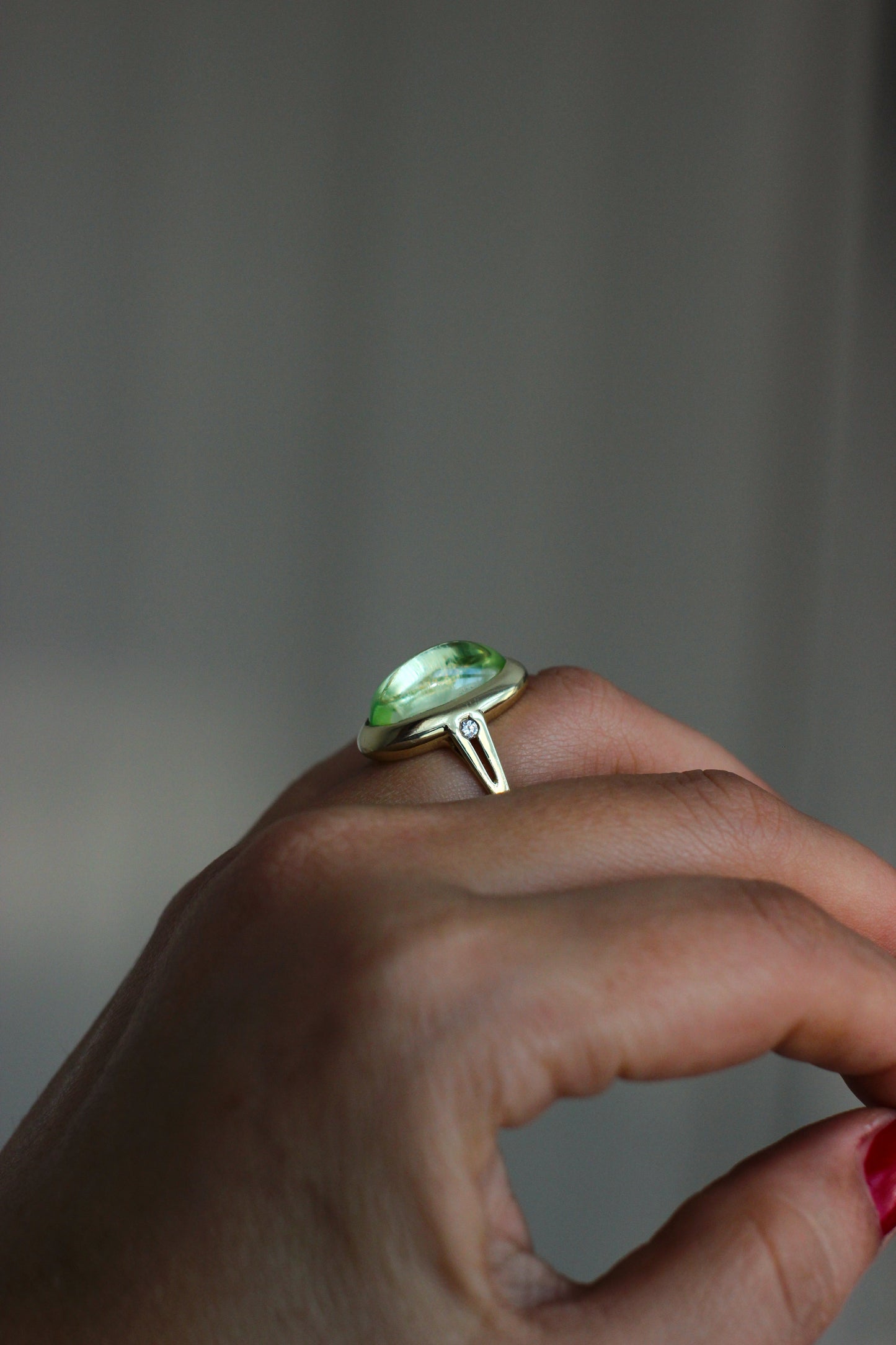 Sou Caprices 14K Yellow Gold Ring with Lemon Quartz and Diamonds