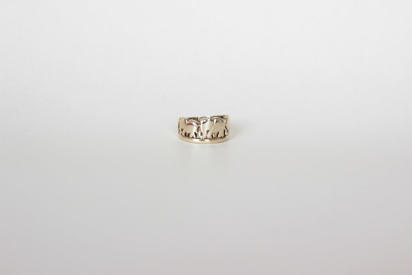 Circa 1960 - Hand sculpted Gold Elephant Ring