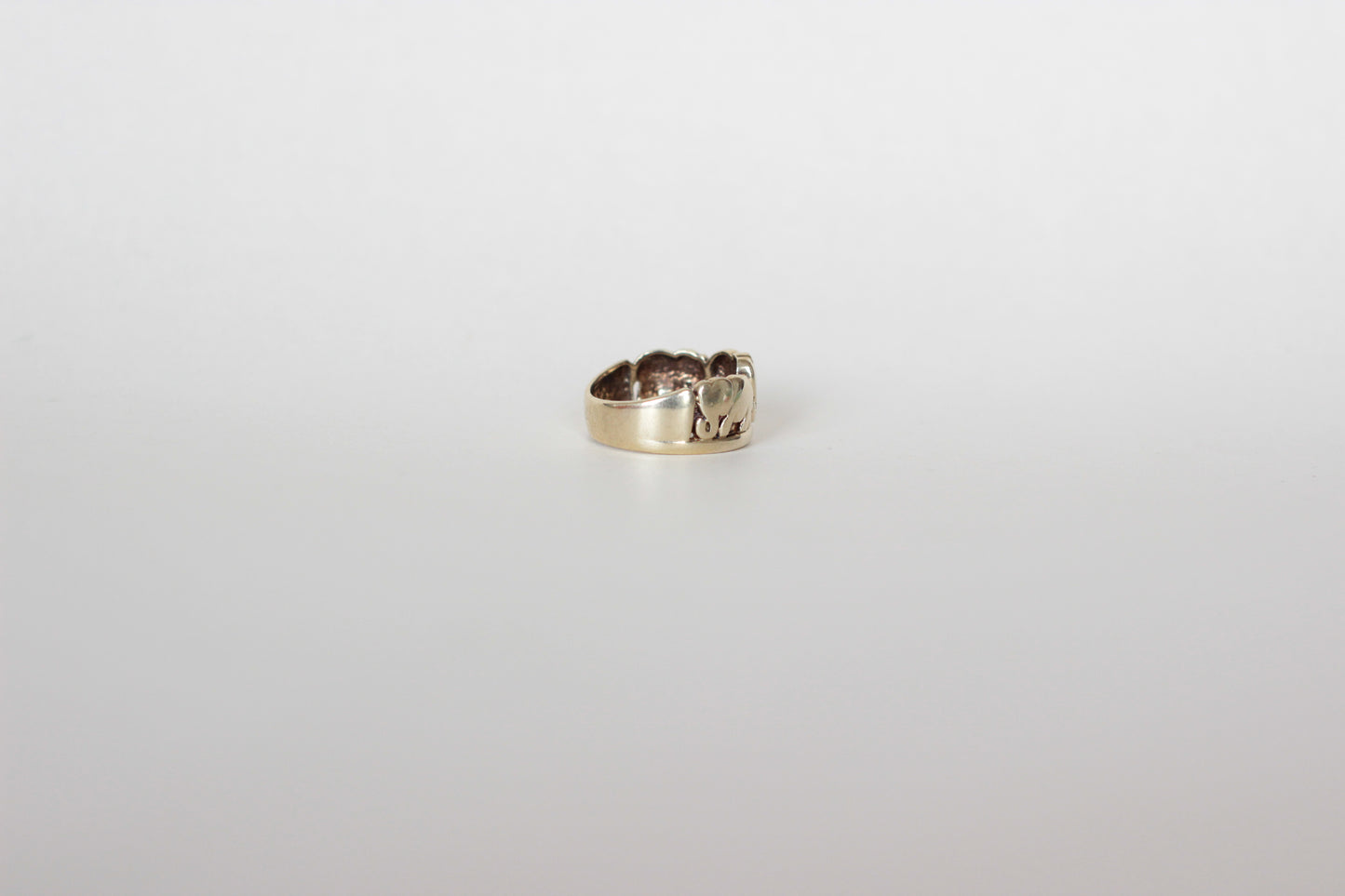 Circa 1960 - Hand sculpted Gold Elephant Ring
