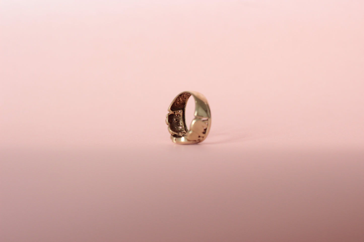 Circa 1960 - Hand sculpted Gold Elephant Ring