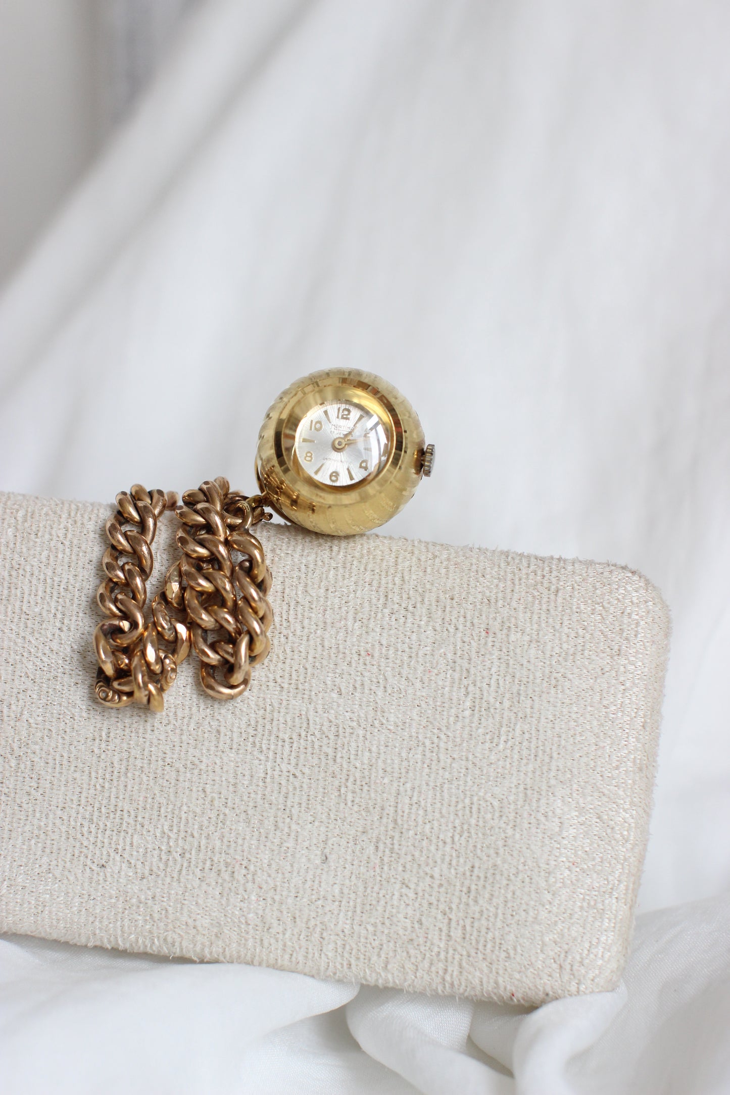 Mortima 1960s Upcycled Pocket Watch Bracelet – Gold-Plated Mechanical Charm Watch