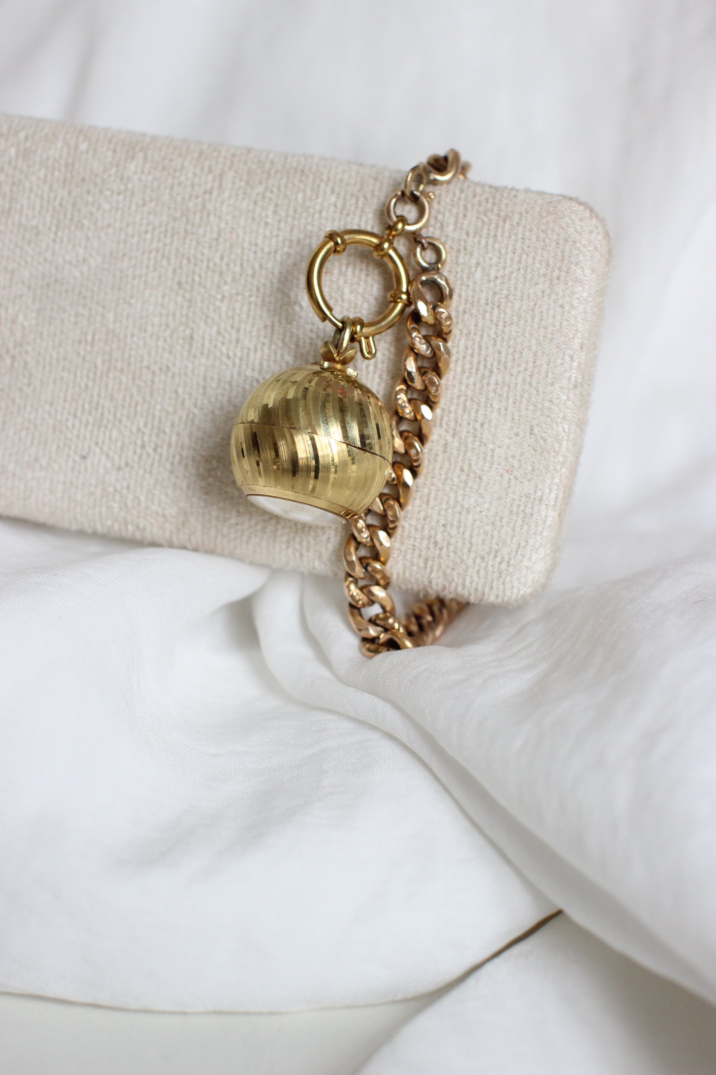Mortima 1960s Upcycled Pocket Watch Bracelet – Gold-Plated Mechanical Charm Watch