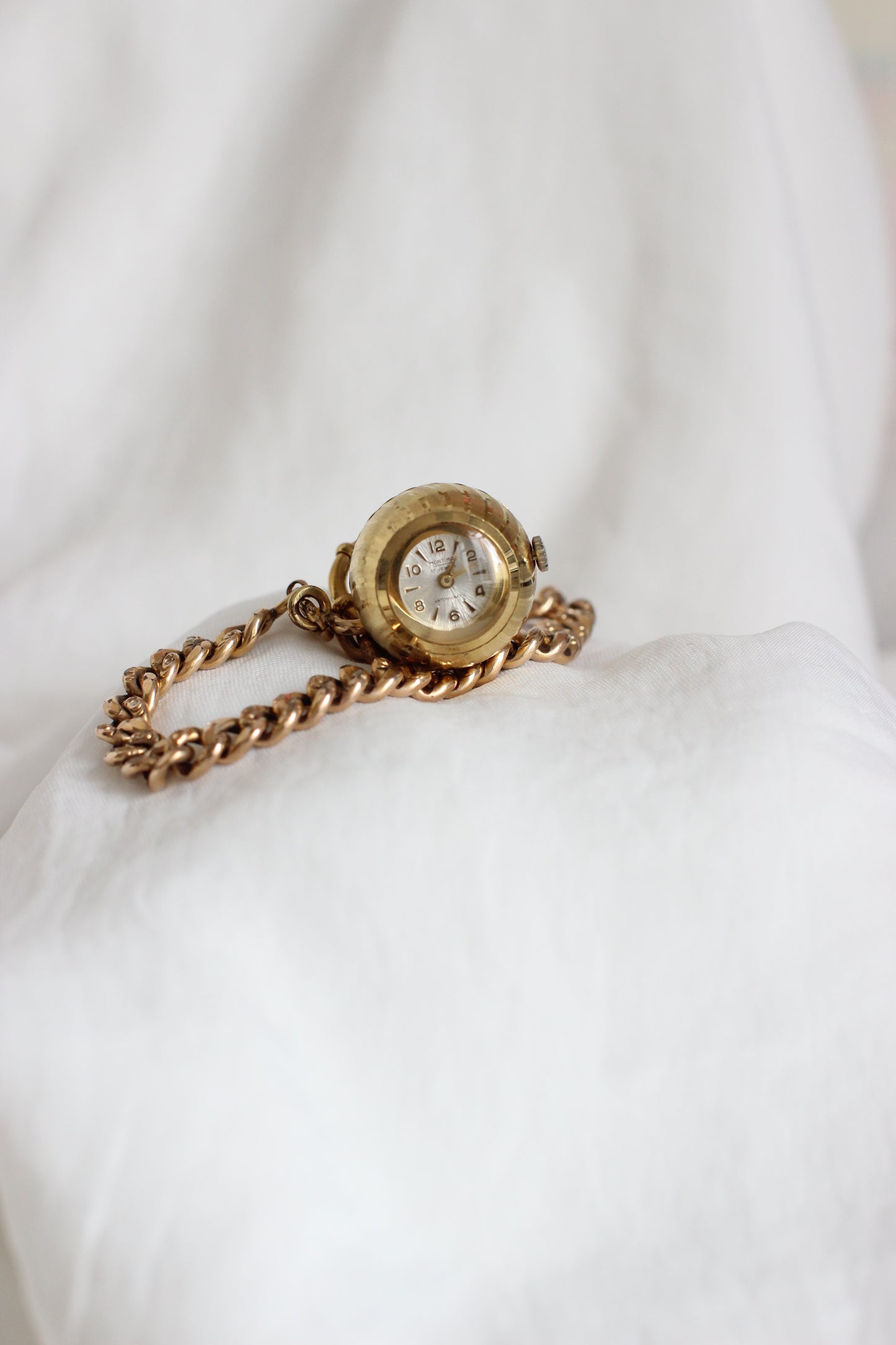 Mortima 1960s Upcycled Pocket Watch Bracelet – Gold-Plated Mechanical Charm Watch