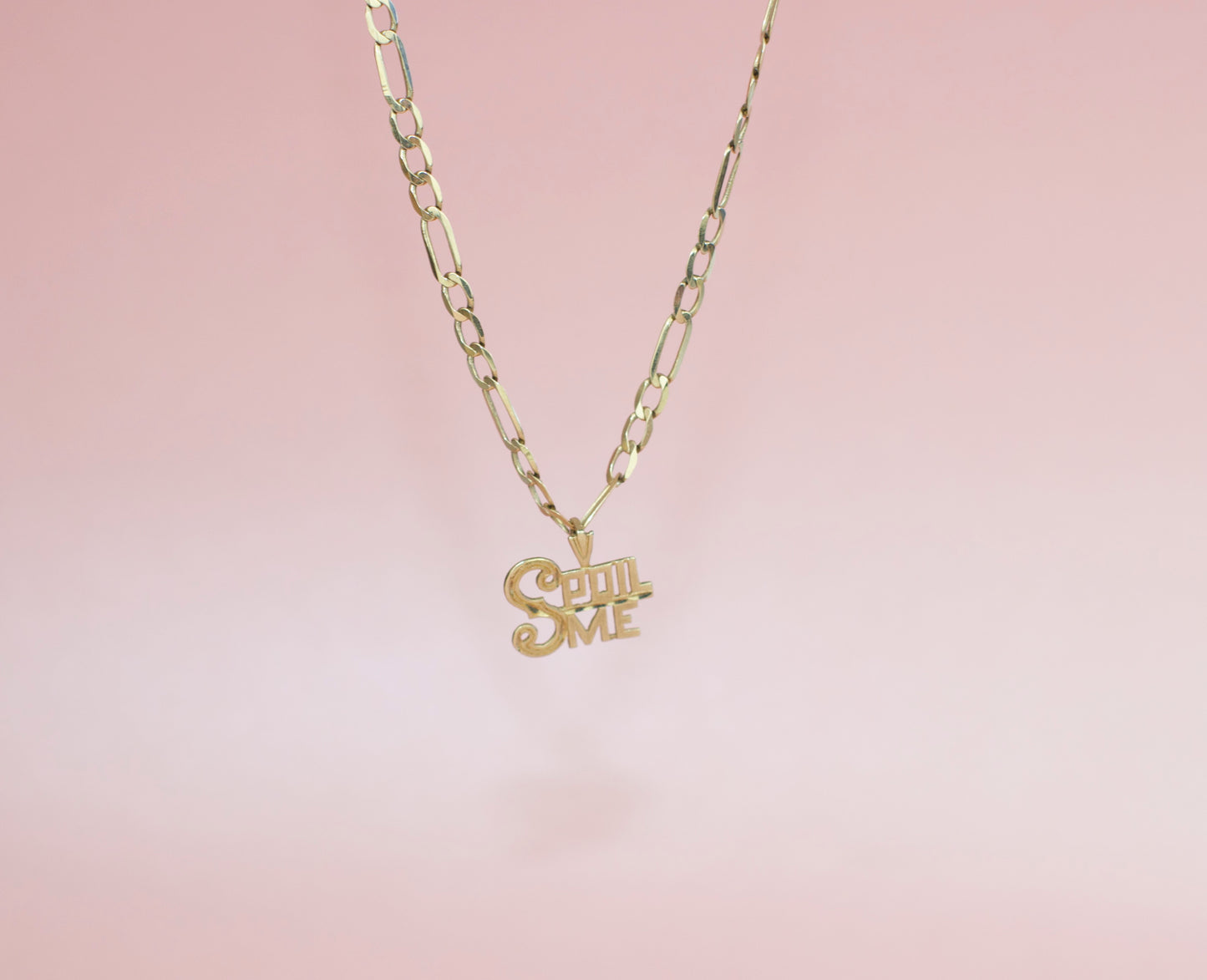 Unique Vintage "SPOIL ME" Gold Talking Charm Pendant