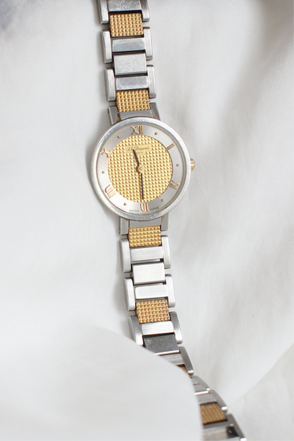 ST DUPONT Honeycomb Ronde Ladies Quartz Watch – Vintage 1980s