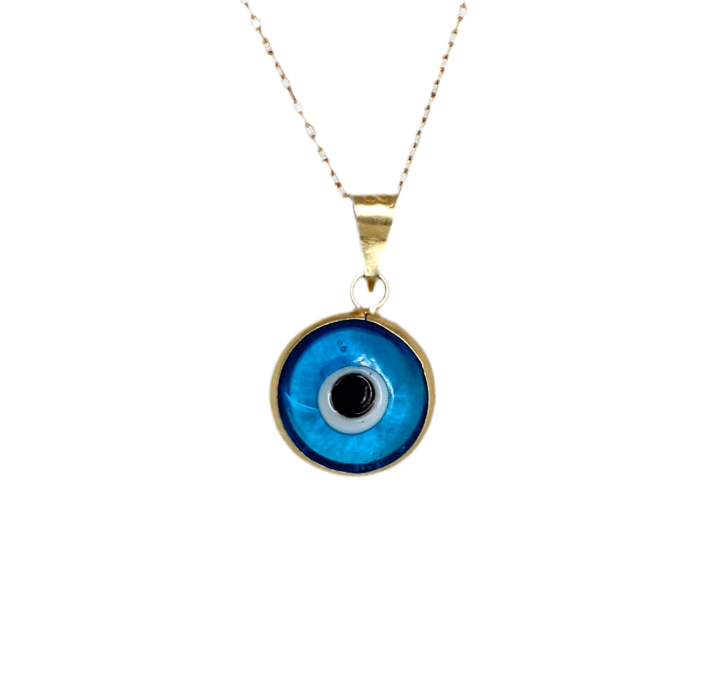 Vintage 18k Gold Pendant with Turquoise Protective Eye 🧿