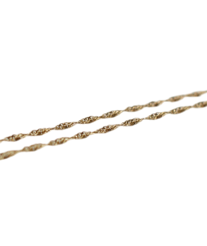 Vintage 1960s 18K Yellow Gold Twisted Chain Necklace