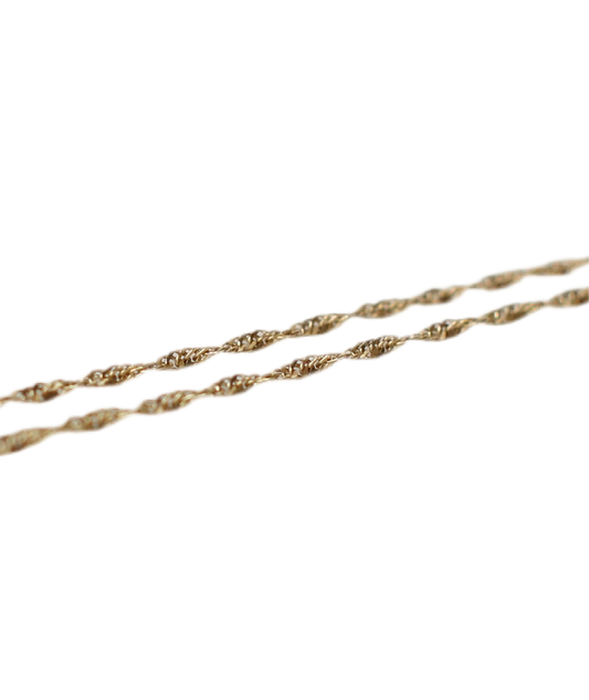 Vintage 1960s 18K Yellow Gold Twisted Chain Necklace