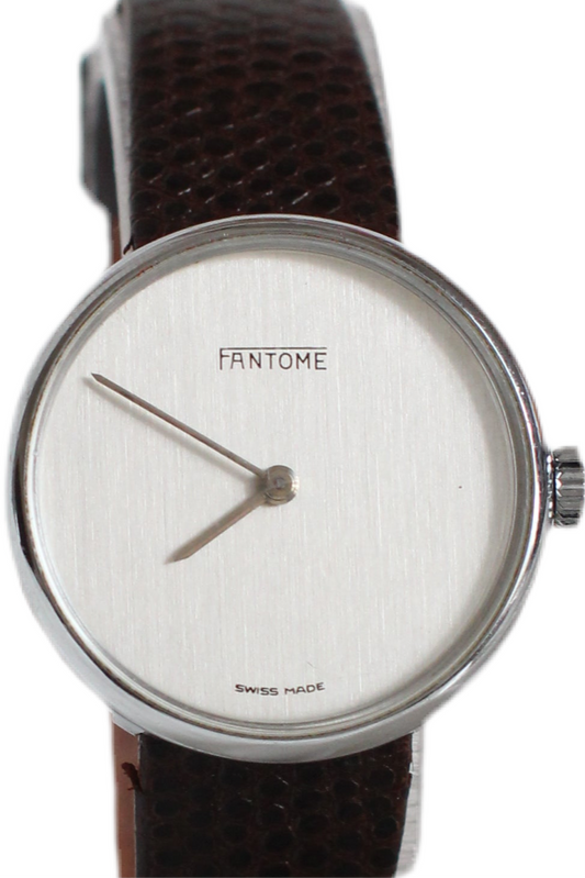 1970's Fantôme Swiss Made Mechanical Watch – Minimalist Silver