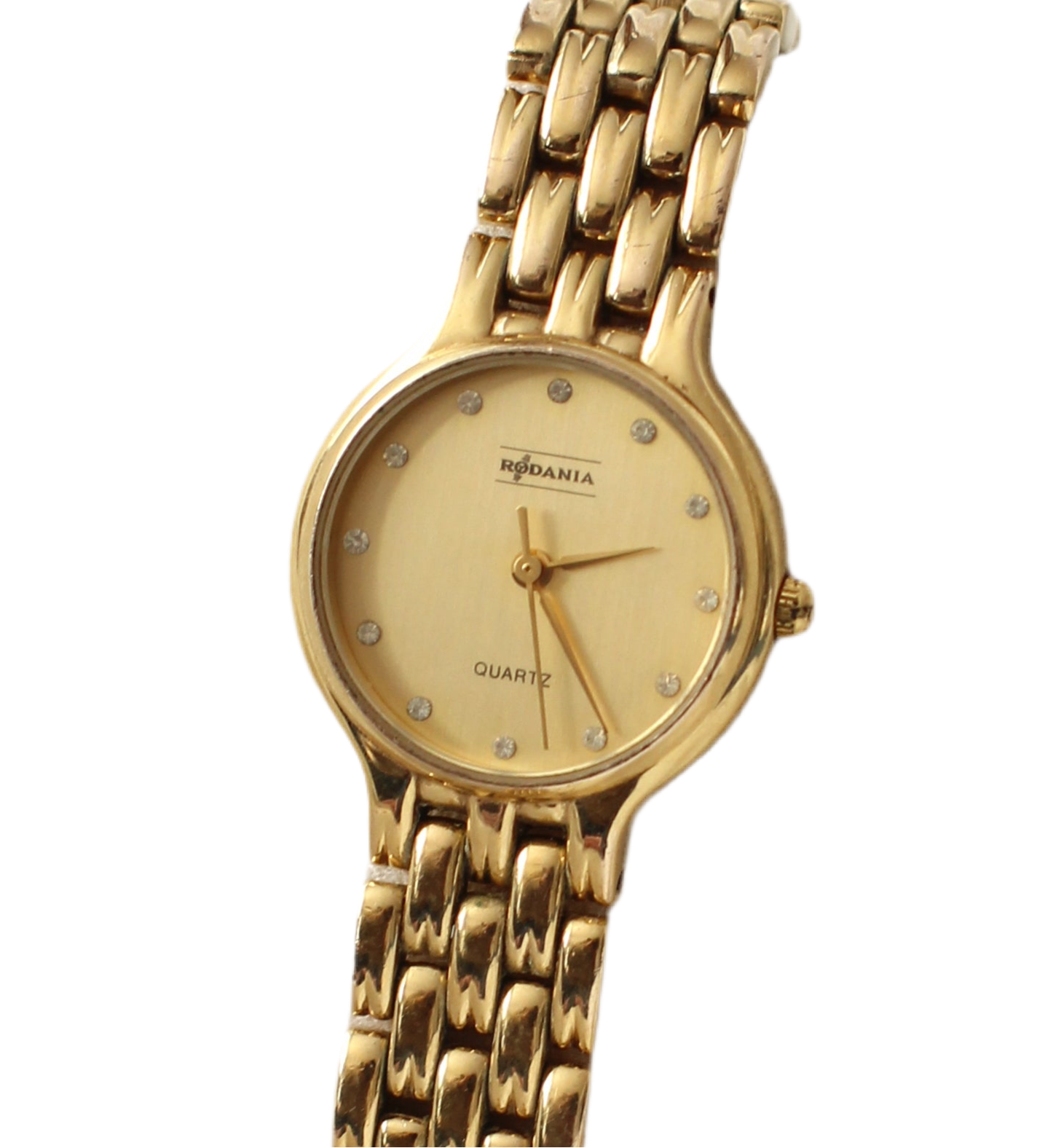 Vintage Rodania Watch with Quartz Movement and Brilliants