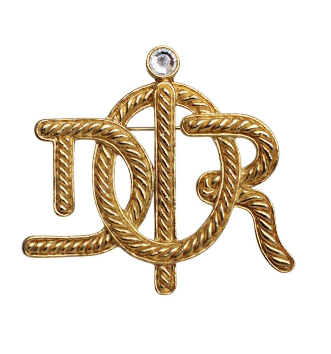 Broche symbole tressée en corde de bateau Dior des années 1980