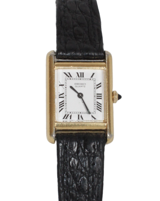 Rare : Seiko Mini Tank Quartz Watch – 1980s
