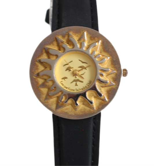 Vintage Salvador Dalí "Le Roy Soleil" Gold-Plated Watch – 1992