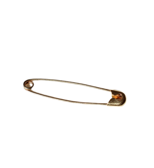 Antique 18k Gold Safety Pin Pendant