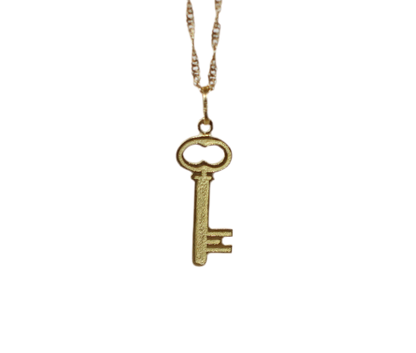 1980's Yellow Gold Key Pendant