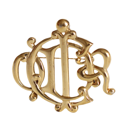 1980s Dior Monogram Statement Brooch