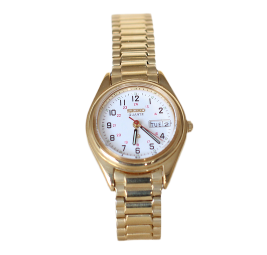 Seiko Women's Watch – September 1997 – Gold-Plated Military Bracelet
