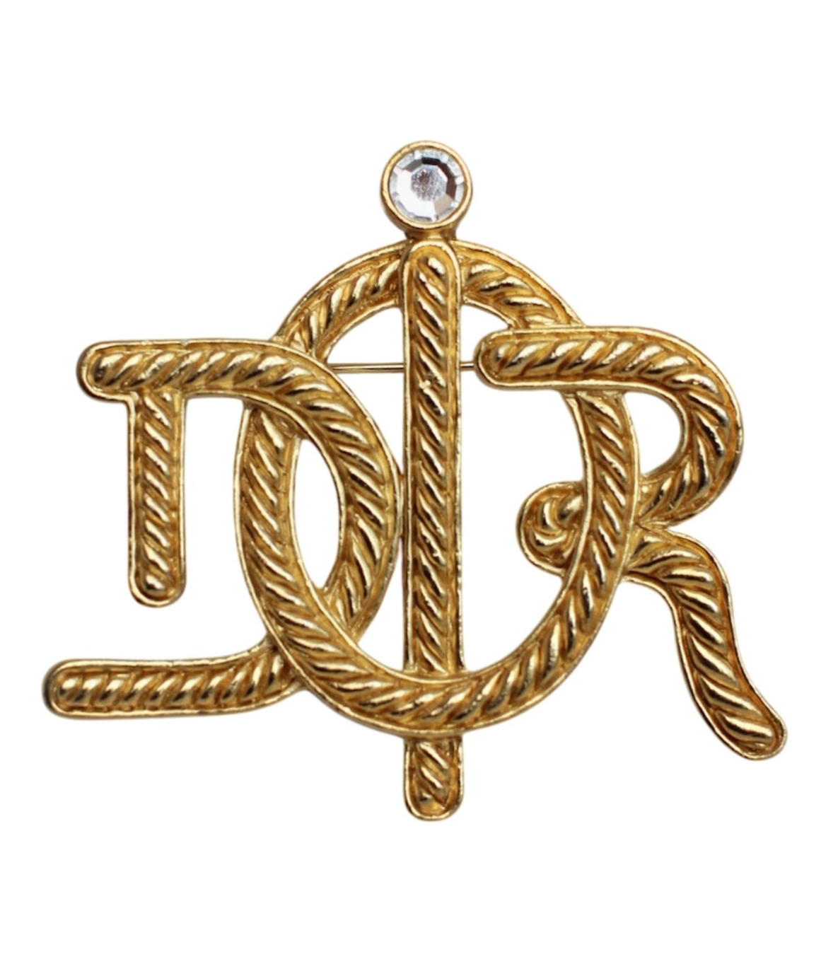 Broche symbole tressée en corde de bateau Dior des années 1980