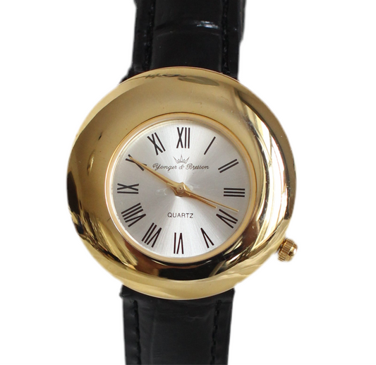Vintage Younger & Bresson Round Gold Dial Watch – 1980s