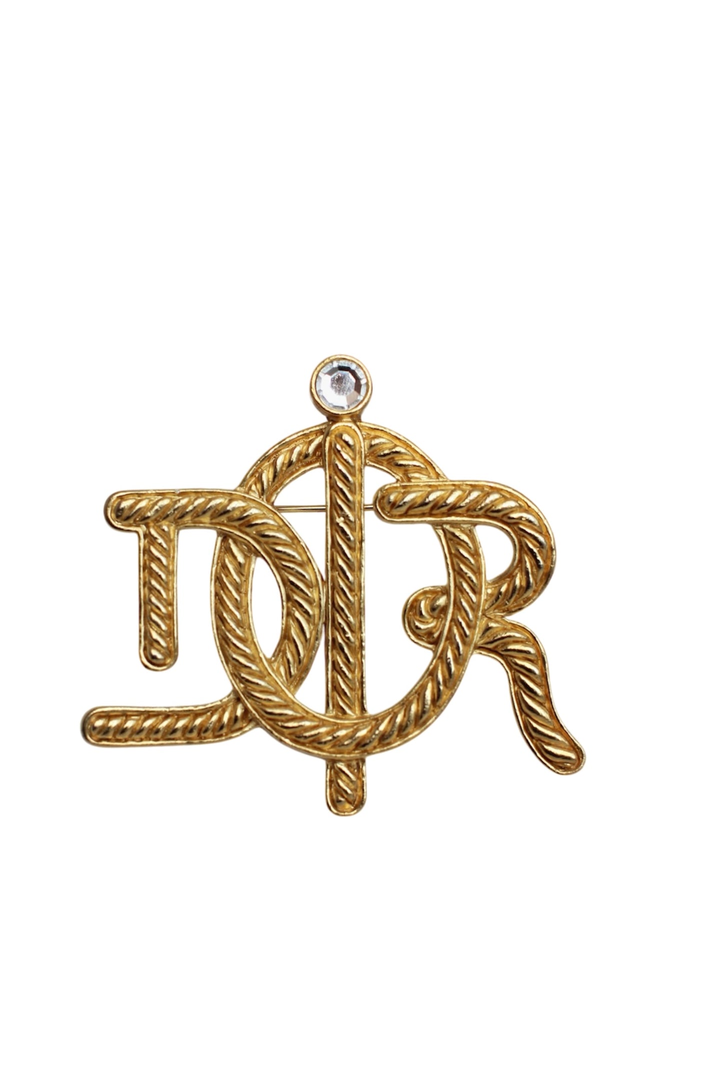 Broche symbole tressée en corde de bateau Dior des années 1980