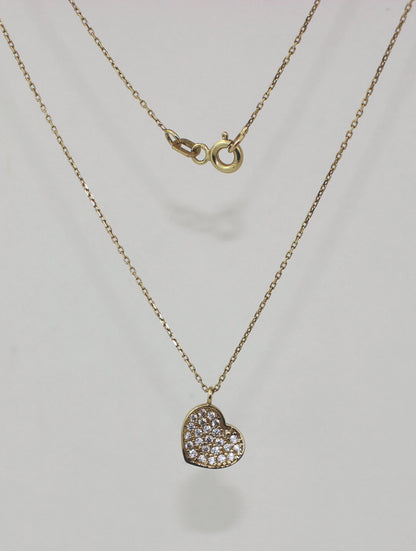 Adorable Collier coeur en or 