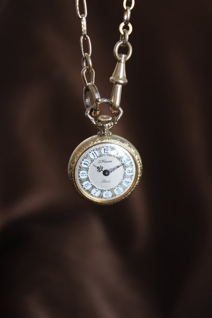 Jean-Louis Frésard Gold-Plated Pocket Watch with Chain – 1960s