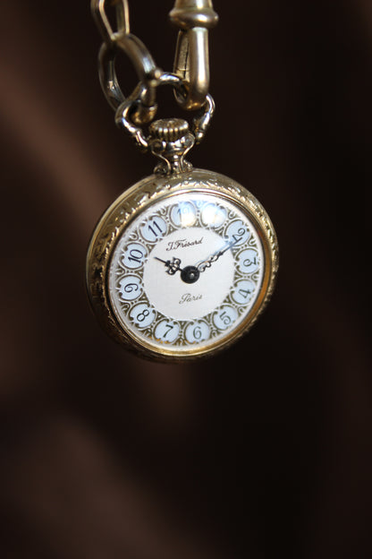 Jean-Louis Frésard Gold-Plated Pocket Watch with Chain – 1960s