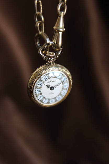 Jean-Louis Frésard Gold-Plated Pocket Watch with Chain – 1960s