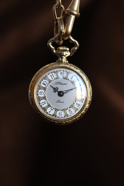 Jean-Louis Frésard Gold-Plated Pocket Watch with Chain – 1960s
