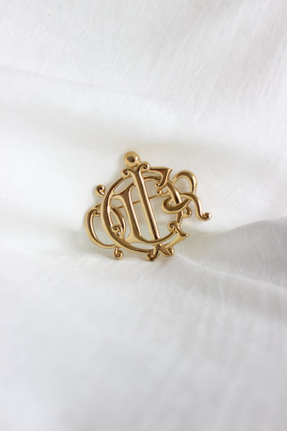 Broche Monogram Dior Statement des années 1980