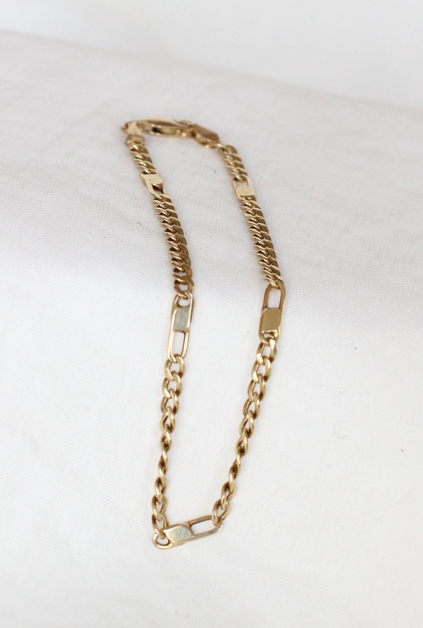 Vintage 1980s Solid 14k Gold Cuban Link Bracelet