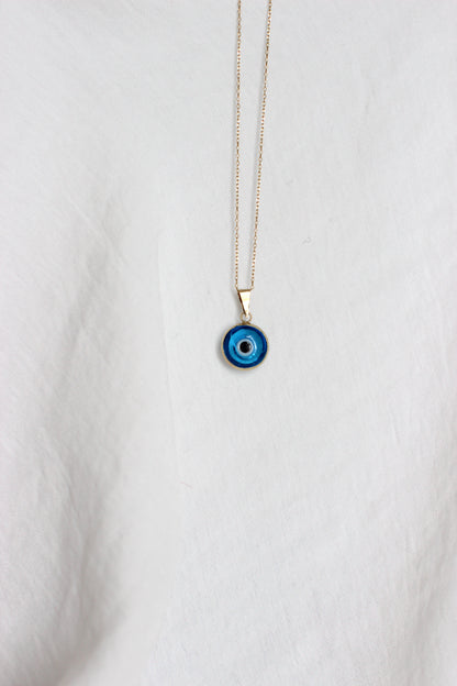 Vintage 18k Gold Pendant with Turquoise Protective Eye 🧿