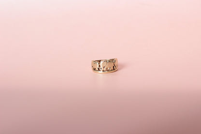 Circa 1960 - Hand sculpted Gold Elephant Ring