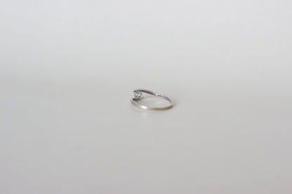 1980s Light Blue Topaz “Eye” Ring in 9k White Gold