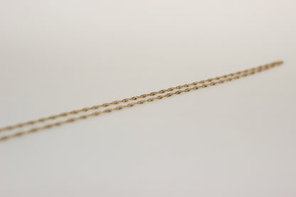 Vintage 1960s 18K Yellow Gold Twisted Chain Necklace