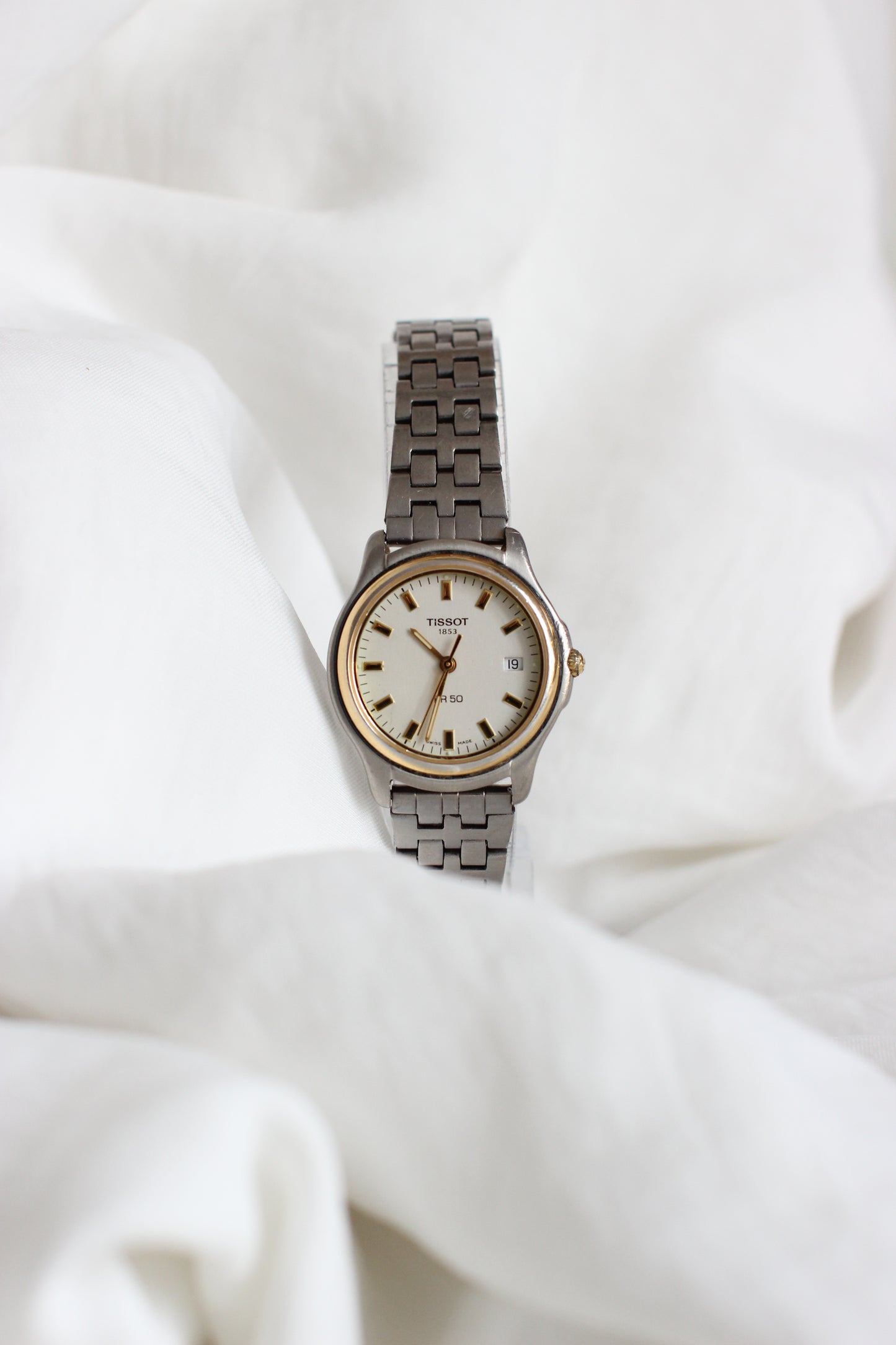 Tissot 1853 PR 50 Two-Tone Dial Watch – Quartz, Titanium Strap