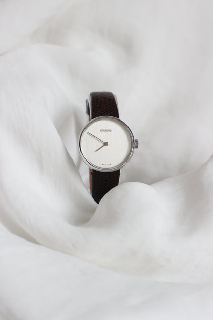 1970's Fantôme Swiss Made Mechanical Watch – Minimalist Silver