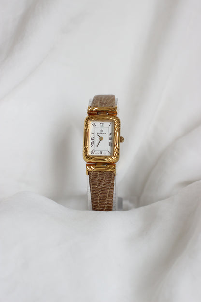 Vintage Rodania Quartz Watch with Romantic Arabesque Dial – 1980s/90s