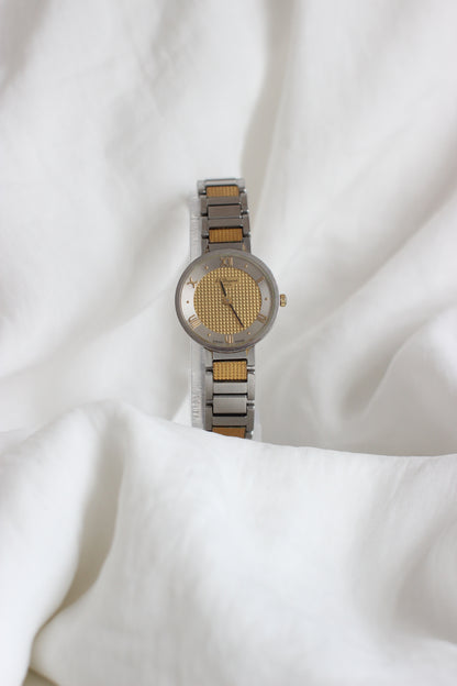 ST DUPONT Honeycomb Ronde Ladies Quartz Watch – Vintage 1980s